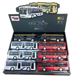 Vardem Sürtmeli Işıklı ve Sesli Polis ve İtfaiye Otobüsü (20Cm)