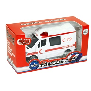 Vardem Kutulu Işıklı ve Sesli Çek Bırak Metal Ambulans