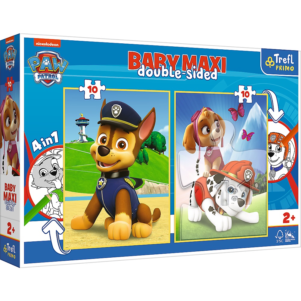 Trefl Puzzle Baby Puzzle Maxi 2X10 Paw Patrol (30x40cm)