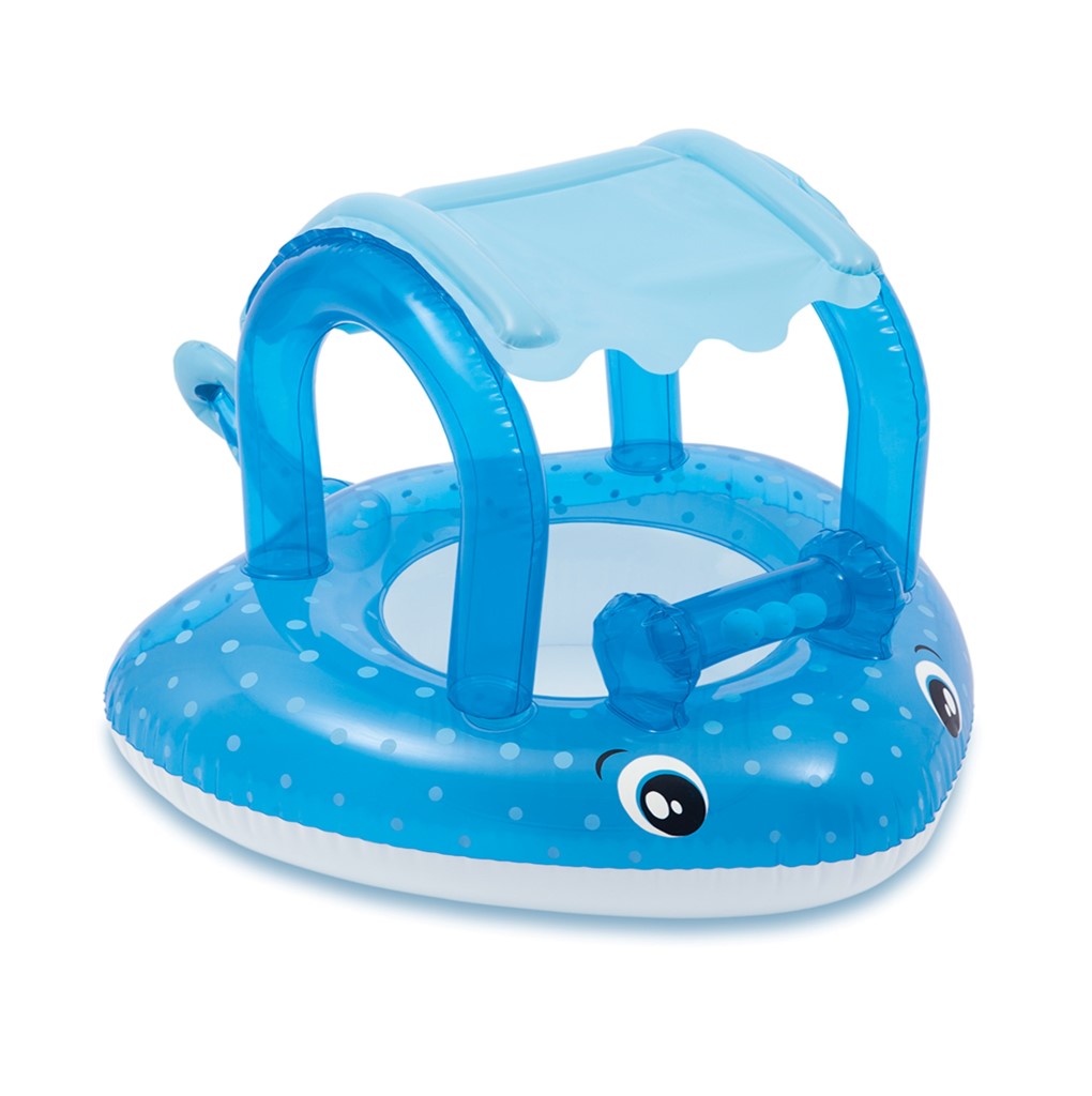 Intex Mavi Vatoz Gölgelikli Bebe Flötörü 107x77 cm.