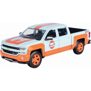 Motormax 1:27 2017 Chevy Silverado 1500 Lt Z71 Crew Cab With Gulf Livery