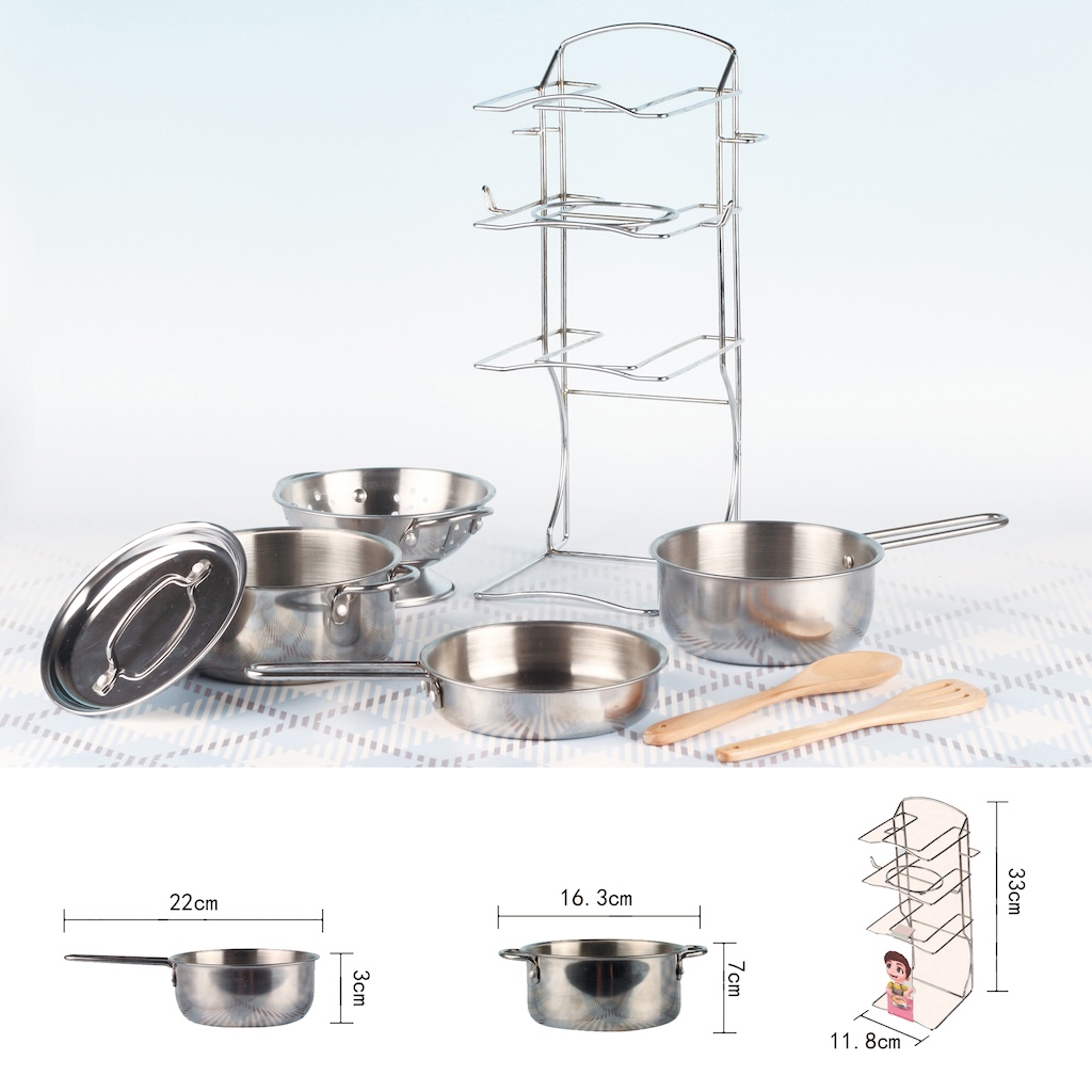 Vardem 8 Parça Raflı Çelik Tencere Tava Seti