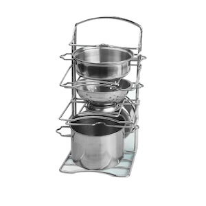 Vardem 7 Parça Raflı Çelik Tencere Tava Seti