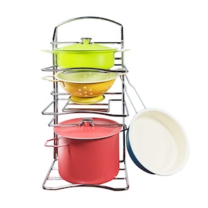 Vardem 7 Parça Raflı Renkli Emaye Tencere Tava Seti