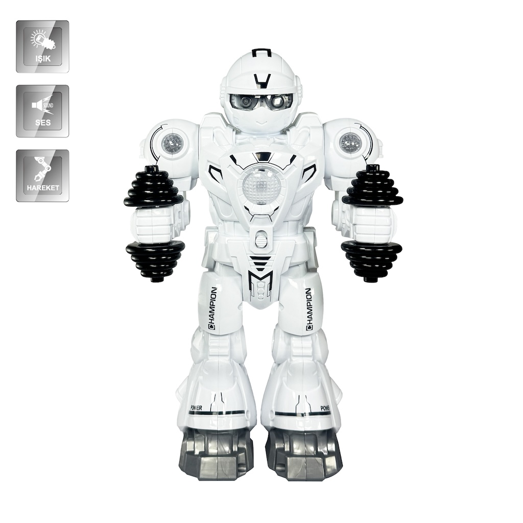 Vardem Işıklı ve Müzikli Hareketli Atletik Sporcu Pilli Robot