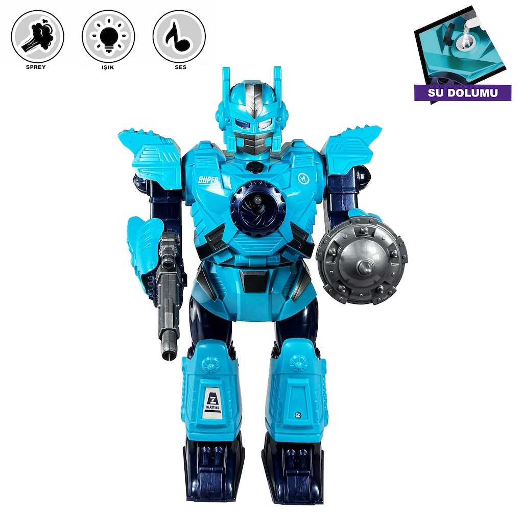 Vardem Işıklı ve Müzikli Buhar Çıkartan Hareketli Pilli Robot