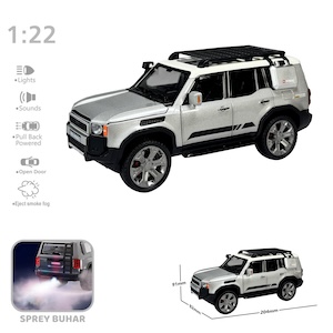 Vardem Çek Bırak 1:22 Sesli Ve Işıklı Buharlı Off-Road Metal Jeep