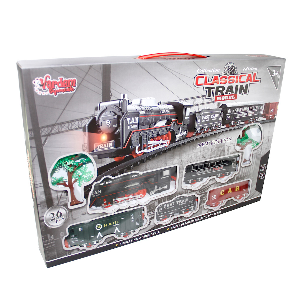 Vardem Kutulu 26 Parça Işıklı ve Sesli Classic Model Tren Set