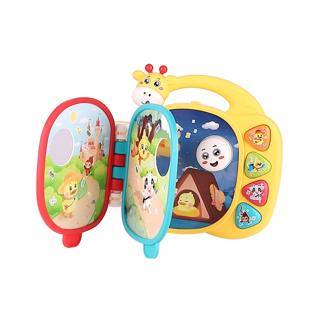 Vardem Kutulu Işıklı ve Müzikli Zürafa Kitap Bebek Piyanosu