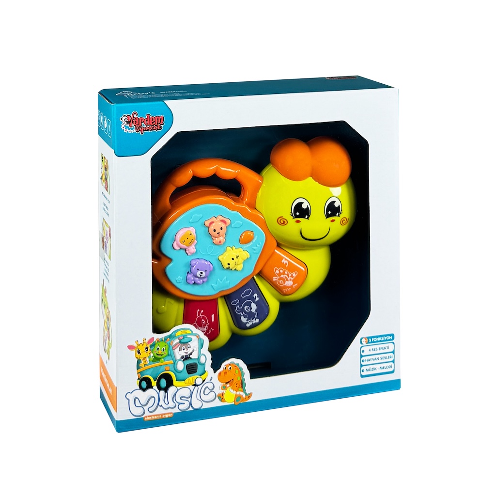 Vardem Işıklı ve Müzikli Kutulu Solucan Bebek Piyanosu