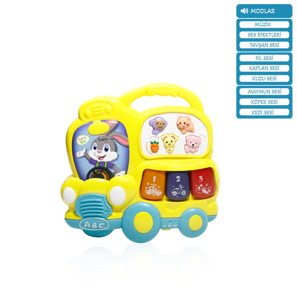 Vardem Işıklı ve Müzikli Otobüs Bebek Piyanosu