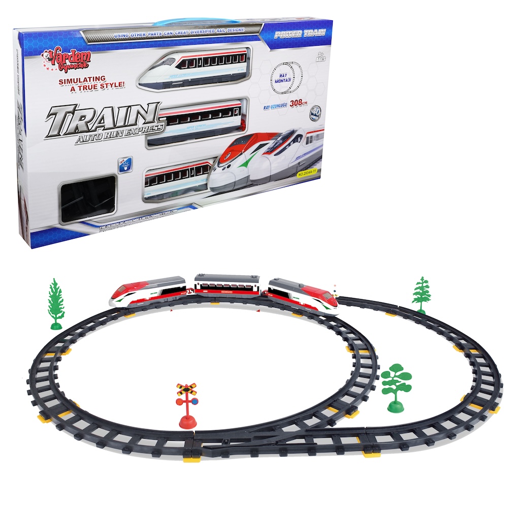 Vardem Pilli 40 Parça Işıklı 308 Cm Hızlı Tren Set