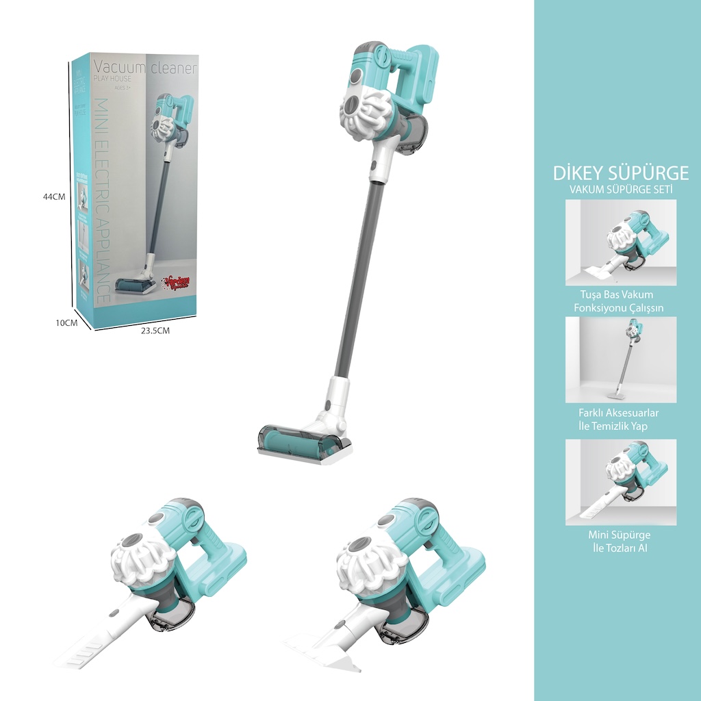 Vardem Dikey Elektrik Süpürgesi Yeşil-Gri (3 in1 ) Kapalı Kutu