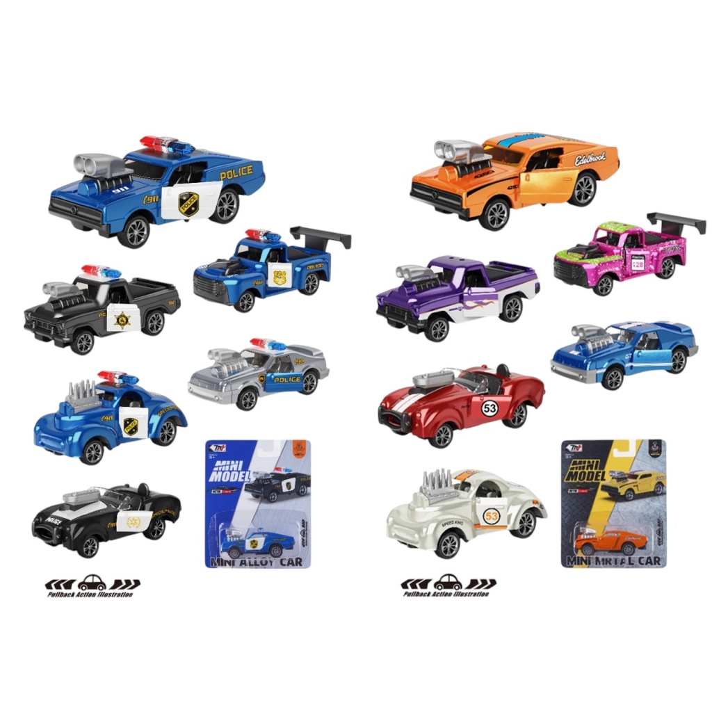 Vardem Çek Bırak Mini Model Metal Clasic Araba 1:64