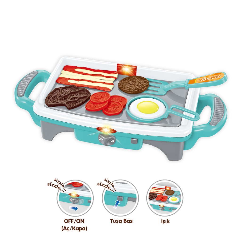 Vardem Işıklı Aksesuarlı Teppanyaki Izgara