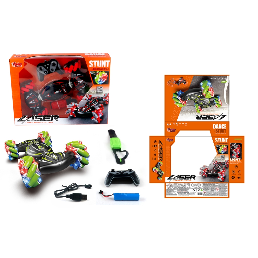 Vardem Uzaktan Kumanda ve Bilekten Kontrollü 2.4G Işıklı ve Müzikli Araba