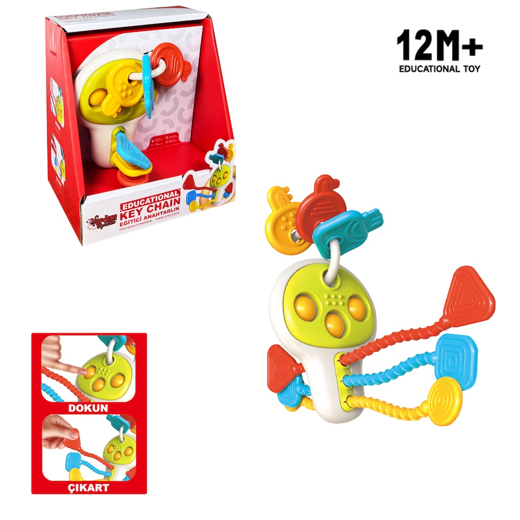 Vardem Eğitici Poppitli , CırCırlı, Bebek Anahtarlığı