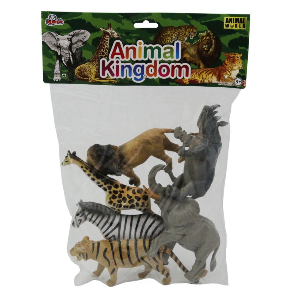 Vardem 6 Parça 8 inch Hayvan Seti (Çiftlik,Dinozor,Vahşi,Deniz Hayvanları