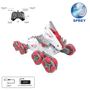 Vardem Uzaktan Kumandalı Full Fonksiyon Şarjlı 2,4G 8 Teker Buhar Atan  Dinozor Araba