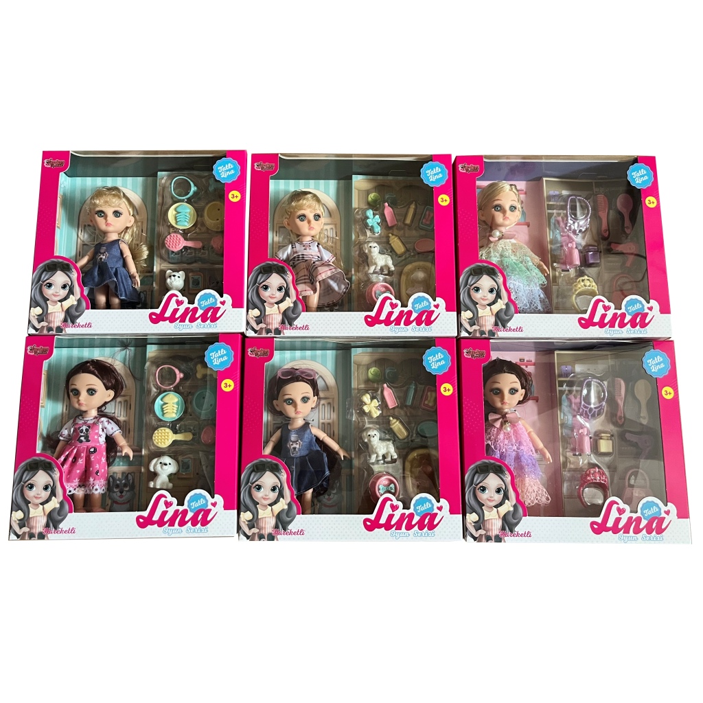 Vardem Kutulu Aksesuarlı 6 inç Tatlı Lina Bebek