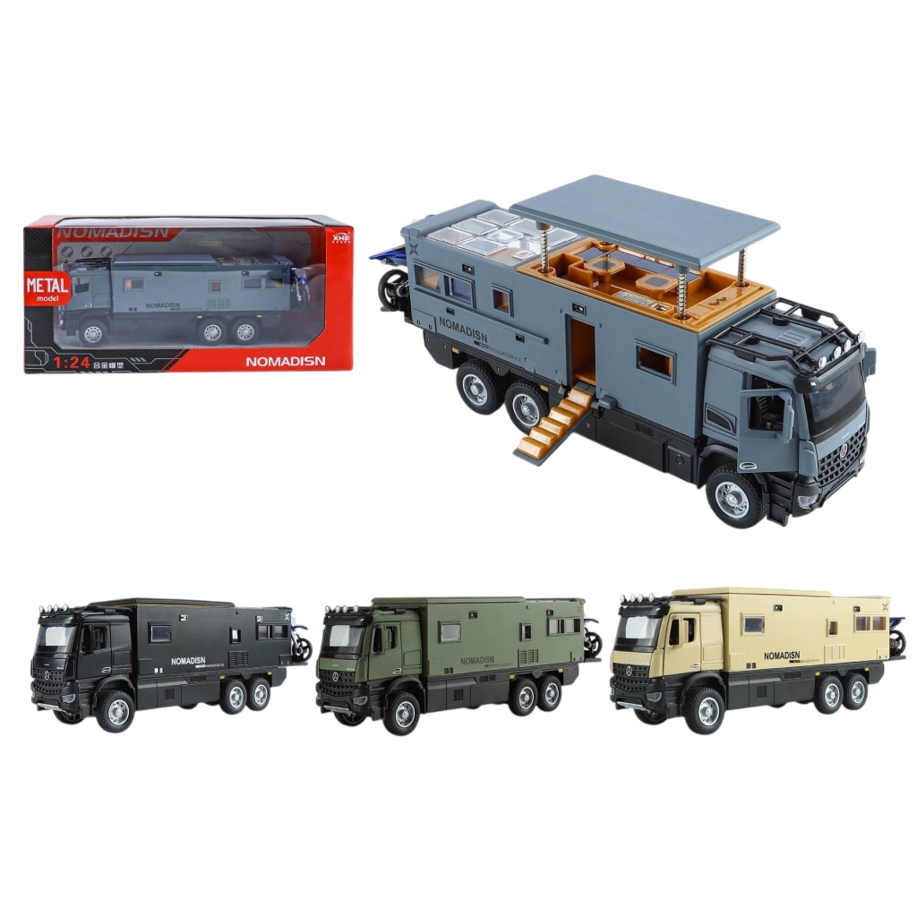 Vardem Kutulu 1:24 Çek Bırak Işıklı ve Sesli Motorlu Model Karavan
