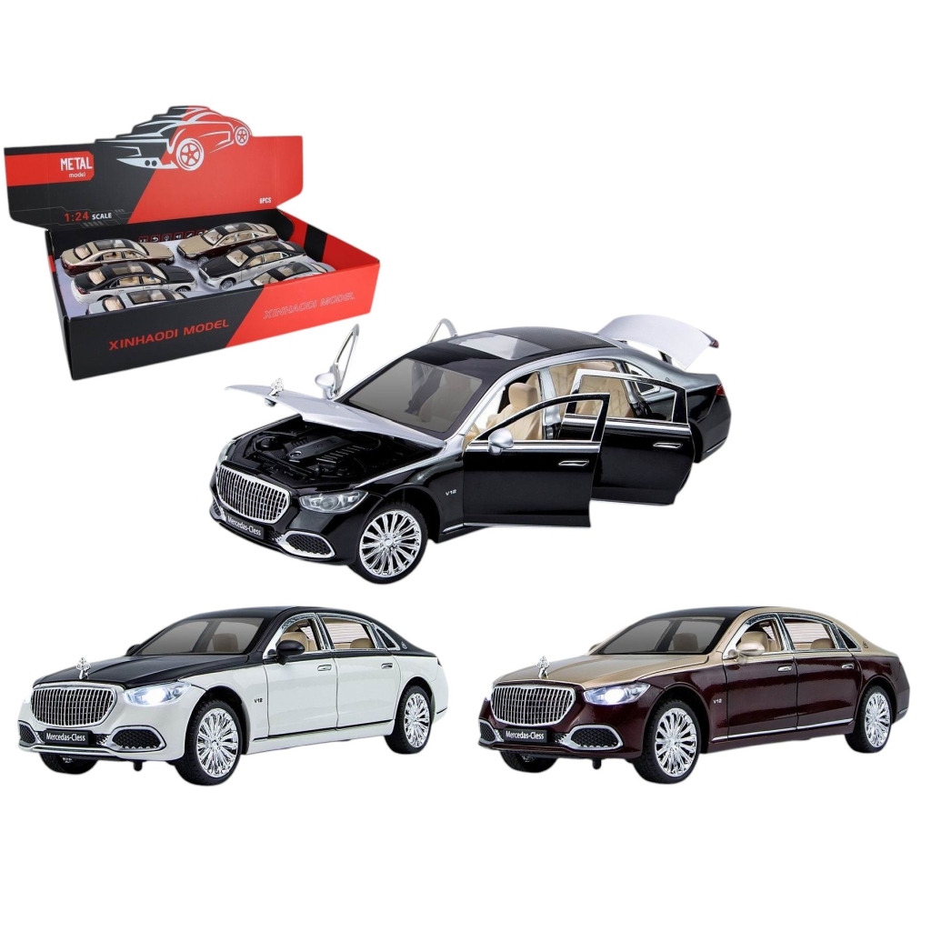 Vardem 1:24 Çek Bırak Işıklı ve Sesli Model MB Metal Araba