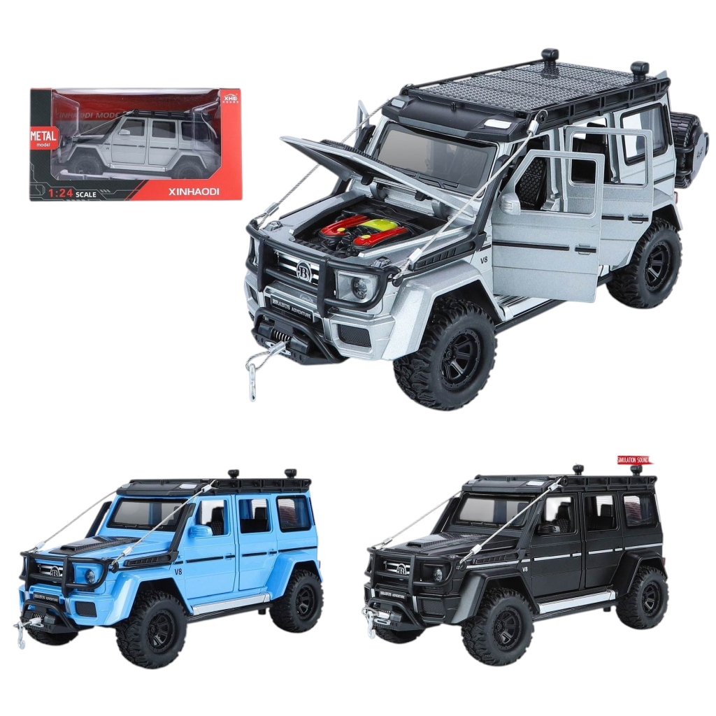 Vardem Kutulu 1:24 Çek Bırak Işıklı ve Sesli Off Road Metal Jeep