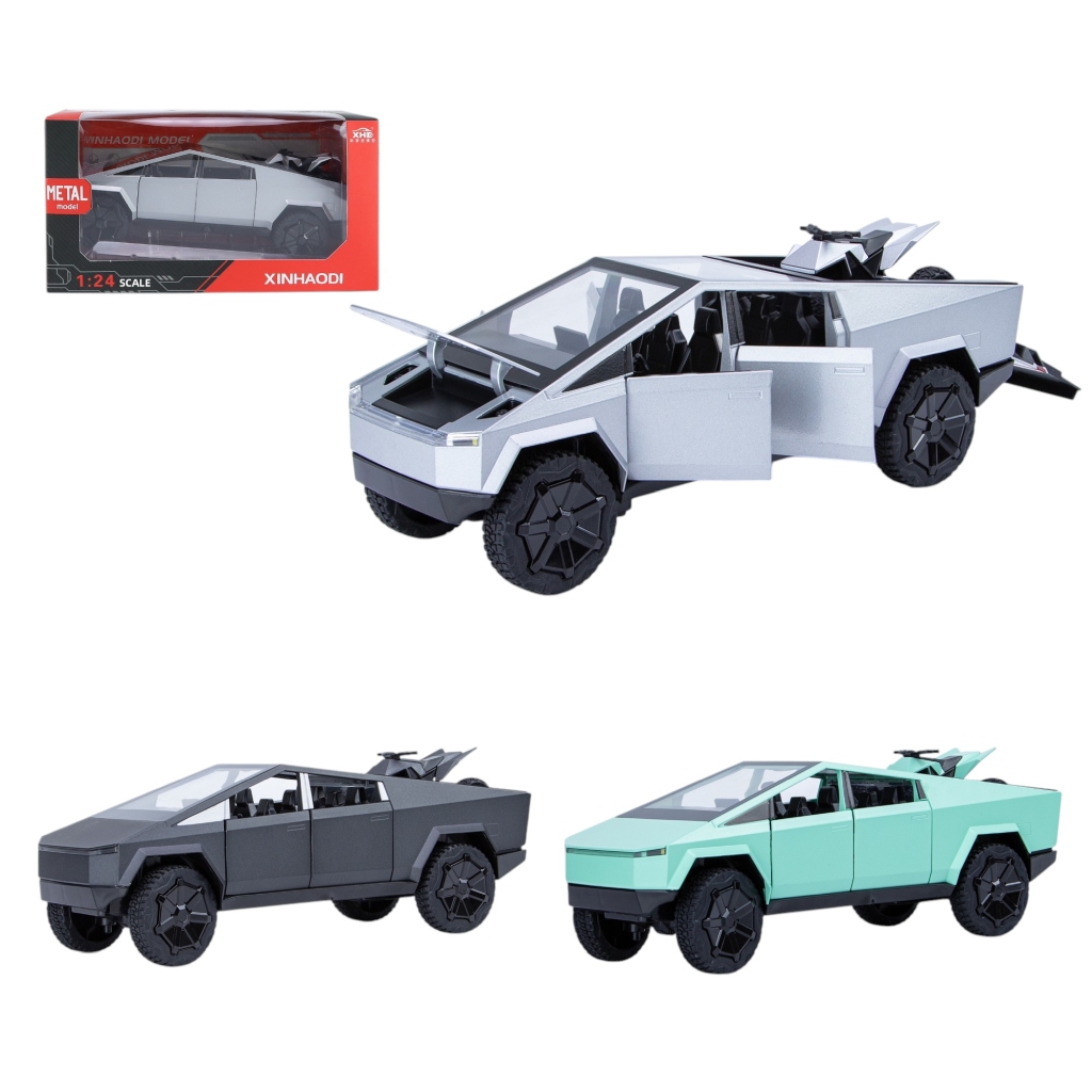 Vardem Kutulu Çek Bırak 1:24 Işıklı ve Sesli Kapıları Açılan Truck Metal Jeep