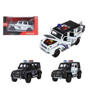Vardem Kutulu Çek Bırak 1:24 Işıklı ve Sesli Model Metal Polis Jeep
