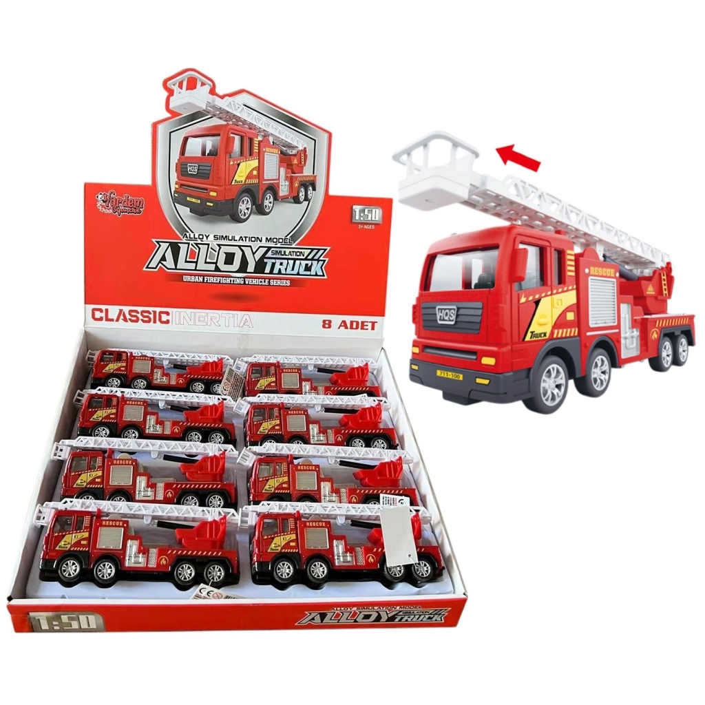 Vardem Sürtmeli Metal 1:50 Merdivenli İtfaiye