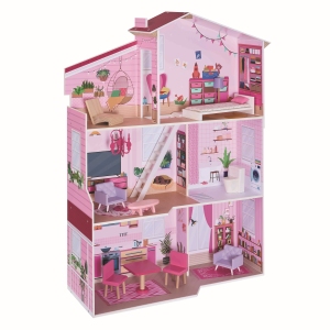 Vardem 14Parça Aksesuarlı Pembe Güzellik Evi 3 Katlı 30x82x117.5Cm
