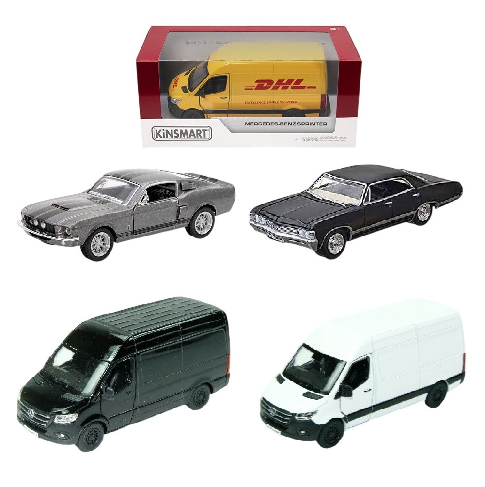 Kinsmart Çek Bırak Shelby Gt-500, Chevrolet Impala, Mercedes-Benz Sprinter